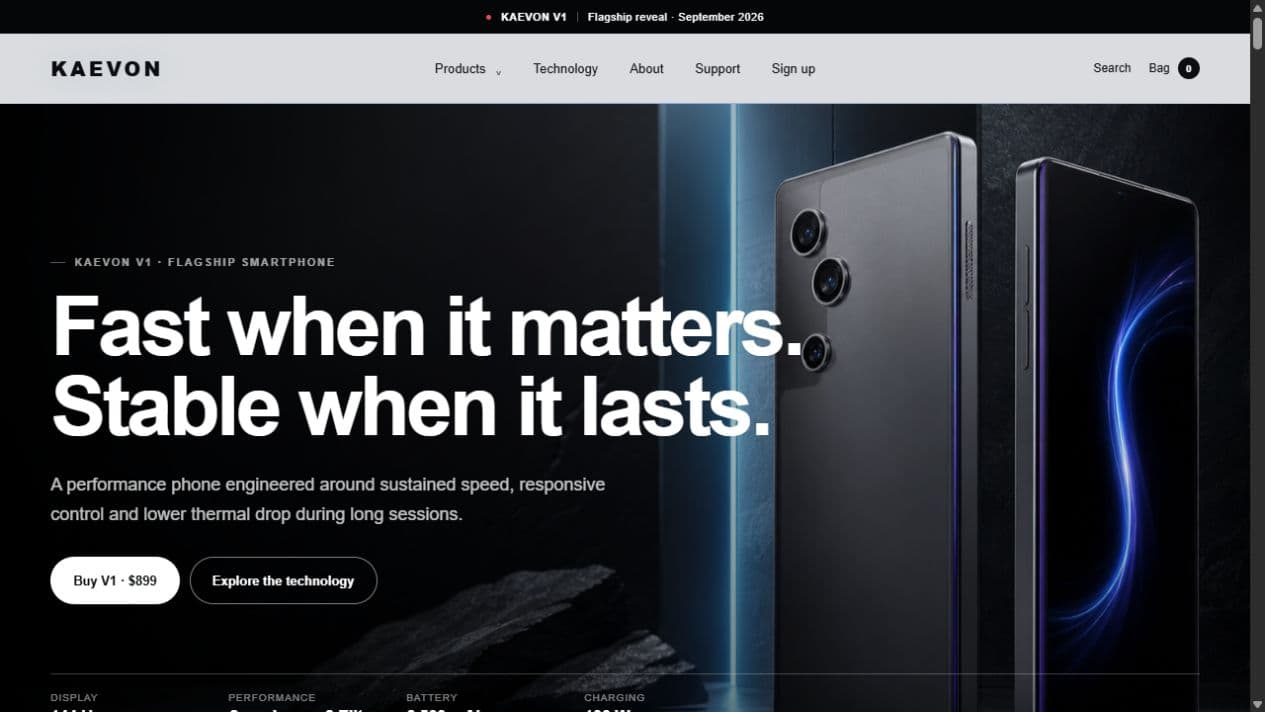 KAEVON Technology project preview